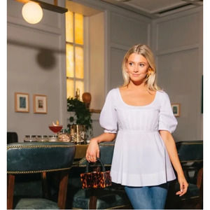 Tuckernuck Peplum Blouse Sz. M